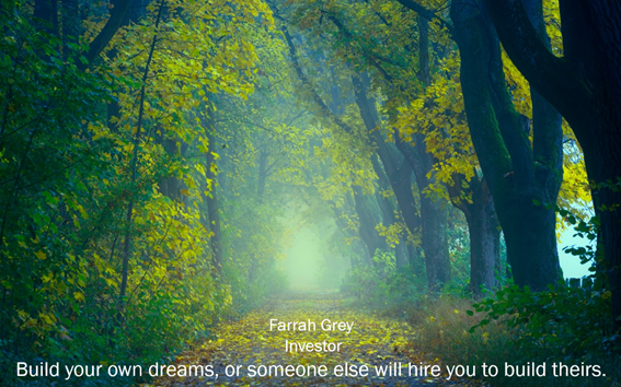 Build your dreams or someone else will hire you to build theirs.