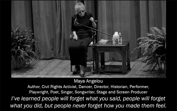 I've learned people will forget what you said..