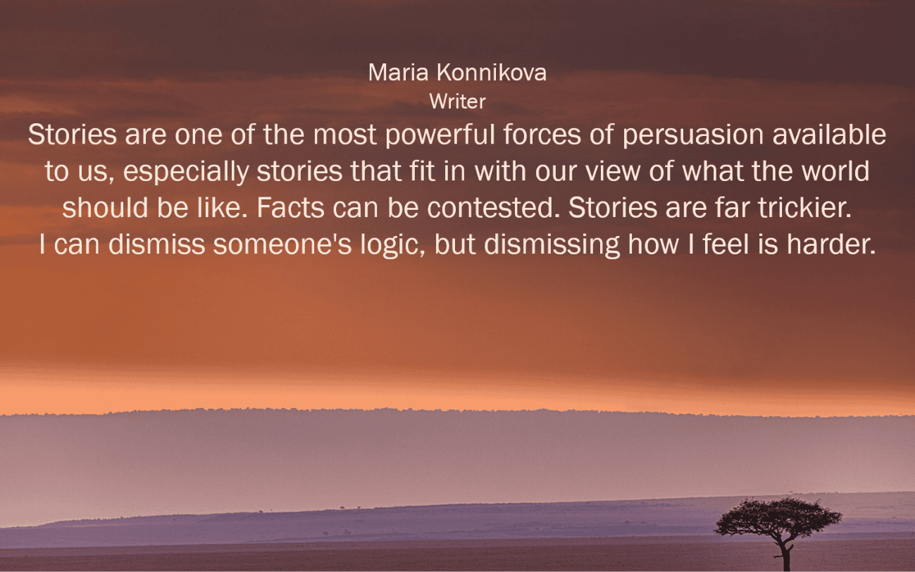 Stories are one...